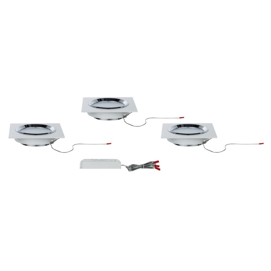 Paulmann 92695 - LOT 3xLED/8W Spot encastrable à intensité variable DICE 230V