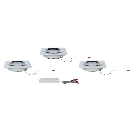 Paulmann 92695 - PACK 3x Luminaire LED encastrable à intensité modulable DICE 3xLED/8W/230V