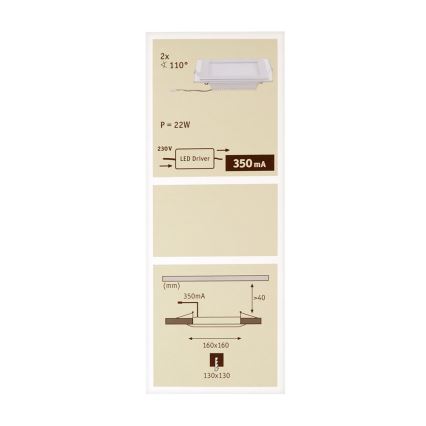 Paulmann 92706 - SET 2x Lampada da incasso LED DECODICE 2xLED/7,5W/230V