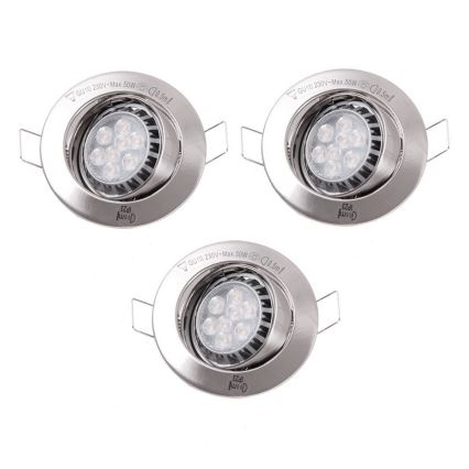 Paulmann 92709 - SET 3xLED Einbauleuchte 3xGU10/8W/230V