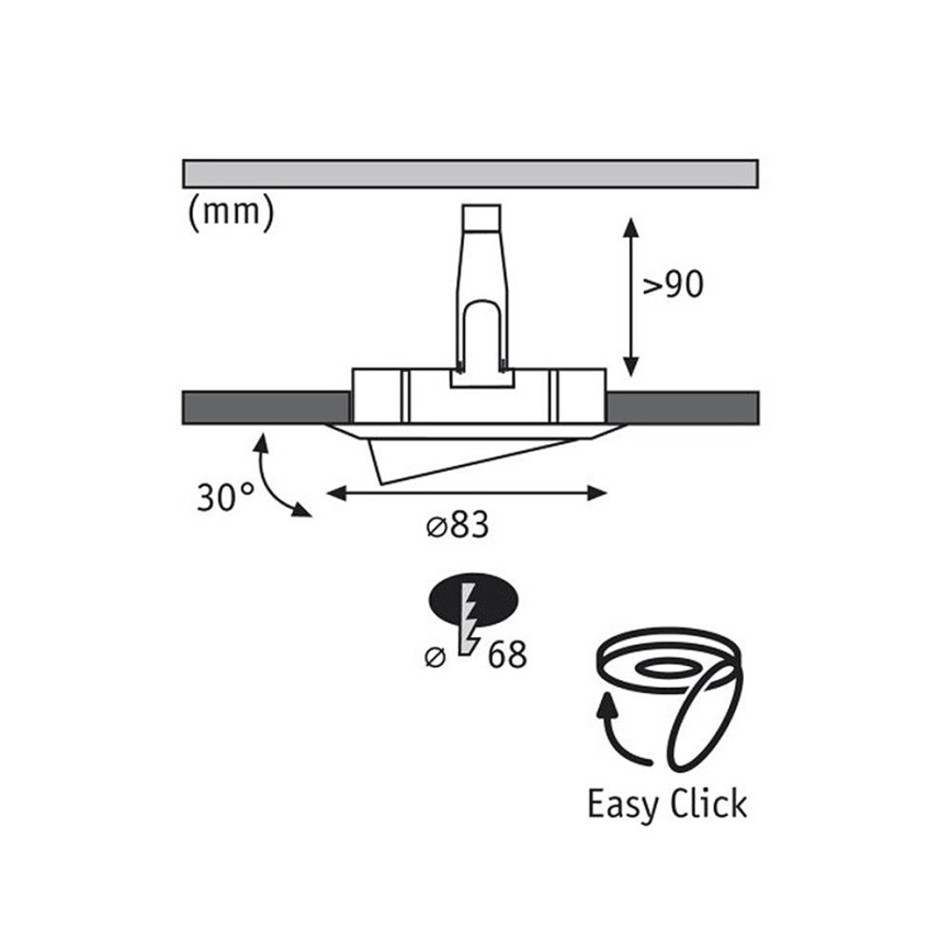 Paulmann 92709 - KIT 3xLampada LED da incasso 3xGU10/8W/230V