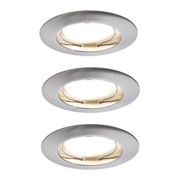 Paulmann 92827 - SET 3xLED/7W IP44 Lampada da incasso dimmerabile per bagni COIN 230V
