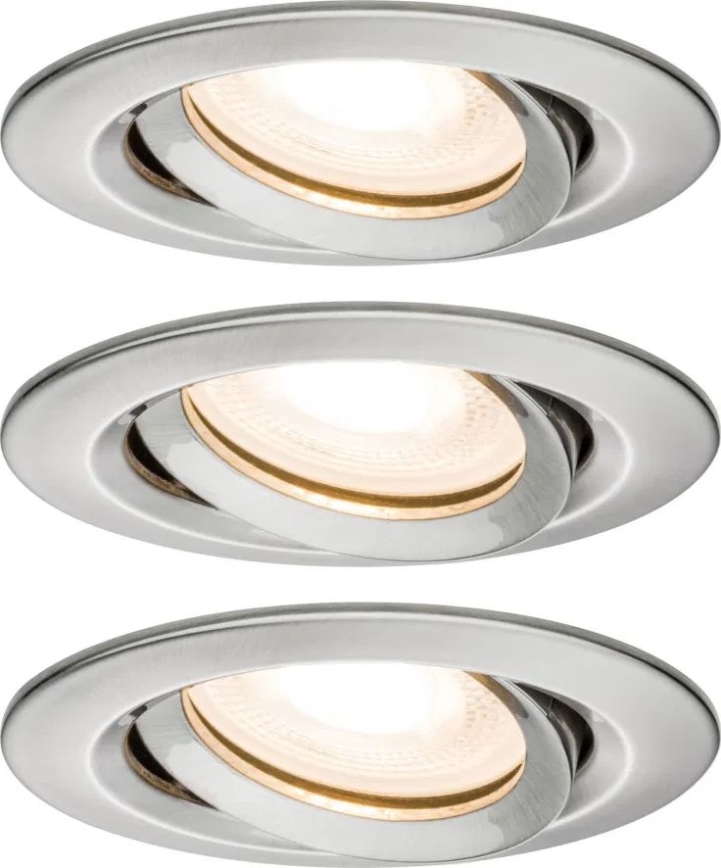Paulmann 92900 - LOT 3xGU10/7W IP65 Spot encastrable salle de bain à intensité variable NOVA 230V
