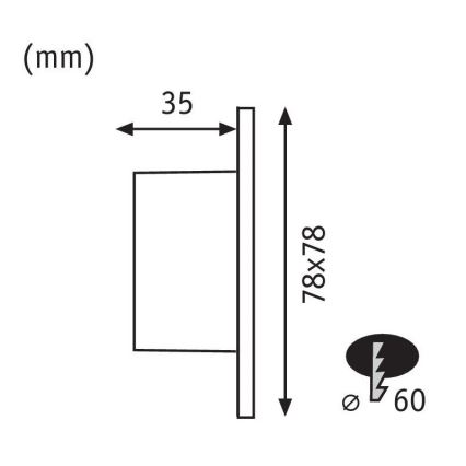 Paulmann 92922 - LED/1,7W Luminaire d'escalier WAND 230V
