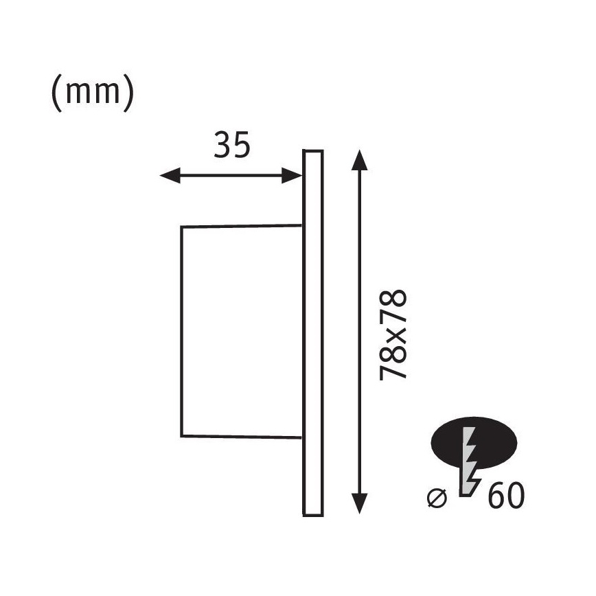 Paulmann 92922 - LED/1,7W Luminaire d'escalier WAND 230V