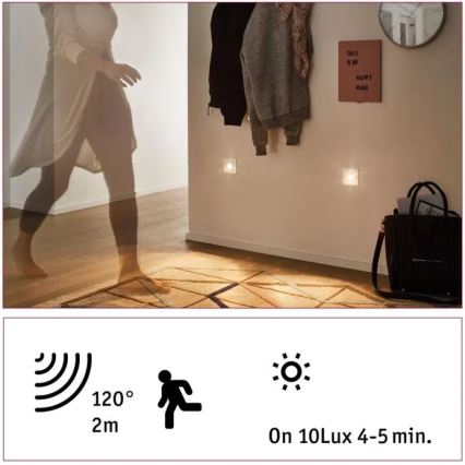 Paulmann 92923 - LED/1,1W Spot d'escalier avec détecteur WAND 230V 2700K