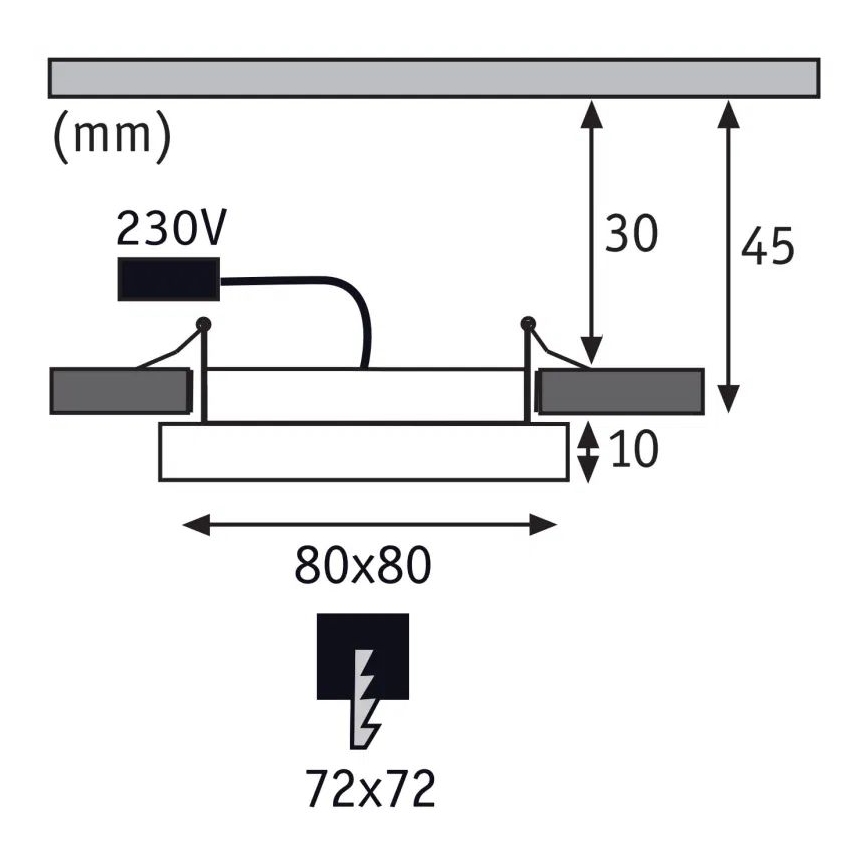 Paulmann 92951 - LED/5W IP23 Lampada da incasso per bagno AREO 230V