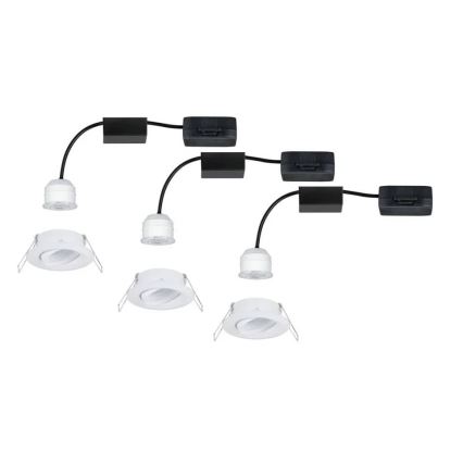 Paulmann 92971 - SET 3x LED/4,2W IP23 Lampada da incasso dimmerabile per bagni NOVA 230V