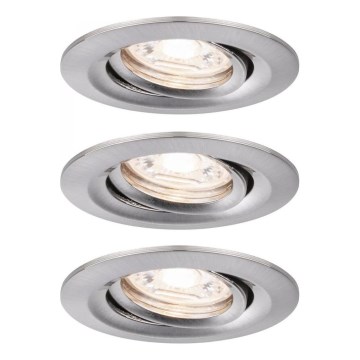 Paulmann 92973 - LOT 3xLED/4,2W IP23 Luminaire à intensité variable salle de bain COIN 230V