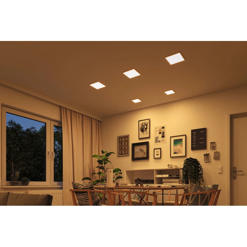 Paulmann 92993 - Lampada LED/13W IP44 da incasso per bagno AREO 230V 2000/3000/4000K 17,5x17,5 cm bianco