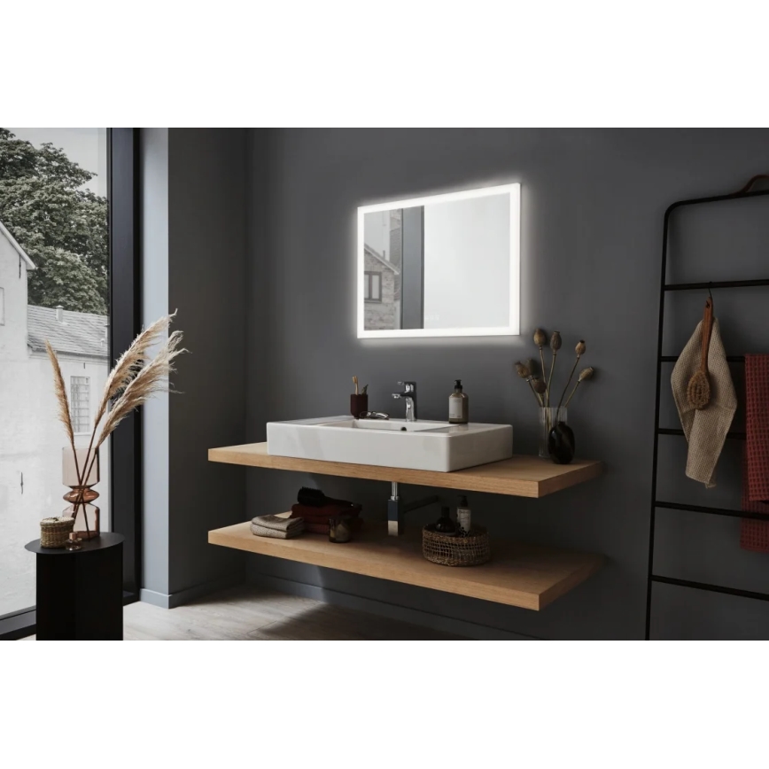 Paulmann 93013 - LED/22W IP44 Miroir chauffant de salle de bain à intensité variable avec rétro-éclairage 230V 2700/4000/6500K