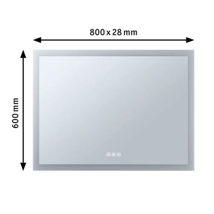 Paulmann 93013 - LED/22W IP44 Miroir chauffant de salle de bain à intensité variable avec rétro-éclairage 230V 2700/4000/6500K