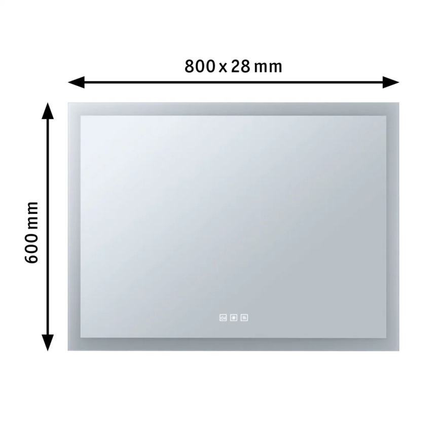 Paulmann 93013 - LED/22W IP44 Miroir chauffant de salle de bain à intensité variable avec rétro-éclairage 230V 2700/4000/6500K