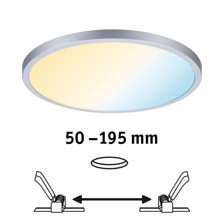 Paulmann 93046 - LED/16W IP44 Faretto da incasso dimmerabile per bagno AREO 230V 3000-6500K Ø 23 cm cromo opaco