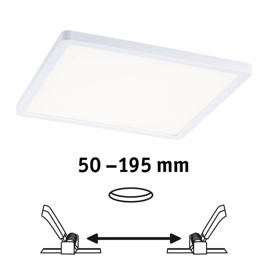 Paulmann 93060 - LED/16W IP44 Dimmerabile plafoniera da incasso per bagno AREO 230V 23x23 cm bianca