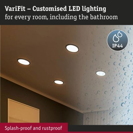 Paulmann 93102 - LED/16W IP44 Faretto da incasso per bagno AREO 230V 2000/3000/4000K Ø 23 cm nero