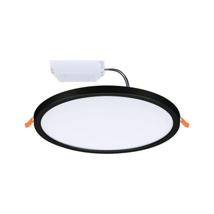 Paulmann 93102 - Plafonnier encastré LED AREO 16W IP44 pour salle de bains - 230V - 2000/3000/4000K - Ø 23 cm - noir