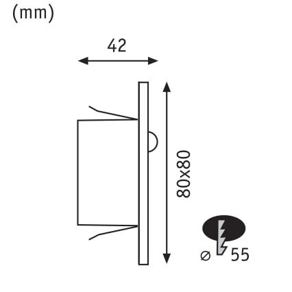 Paulmann 93133 - LED/1,2W Illuminazione scale con sensore EDGE 230V bianco