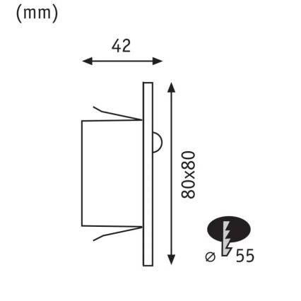 Paulmann 93135 - Spot d'escalier avec détecteur EDGE  LED/1,2W 230V noir
