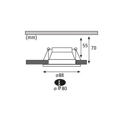 Paulmann 93402 - SET 3xLED/6W IP44 Lampada da incasso dimmerabile per bagno COLE 230V