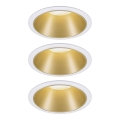 Paulmann 93406 – SET 3xLED/6,5W IP44 Dimmbare Badezimmer-Einbauleuchte COLE 230V