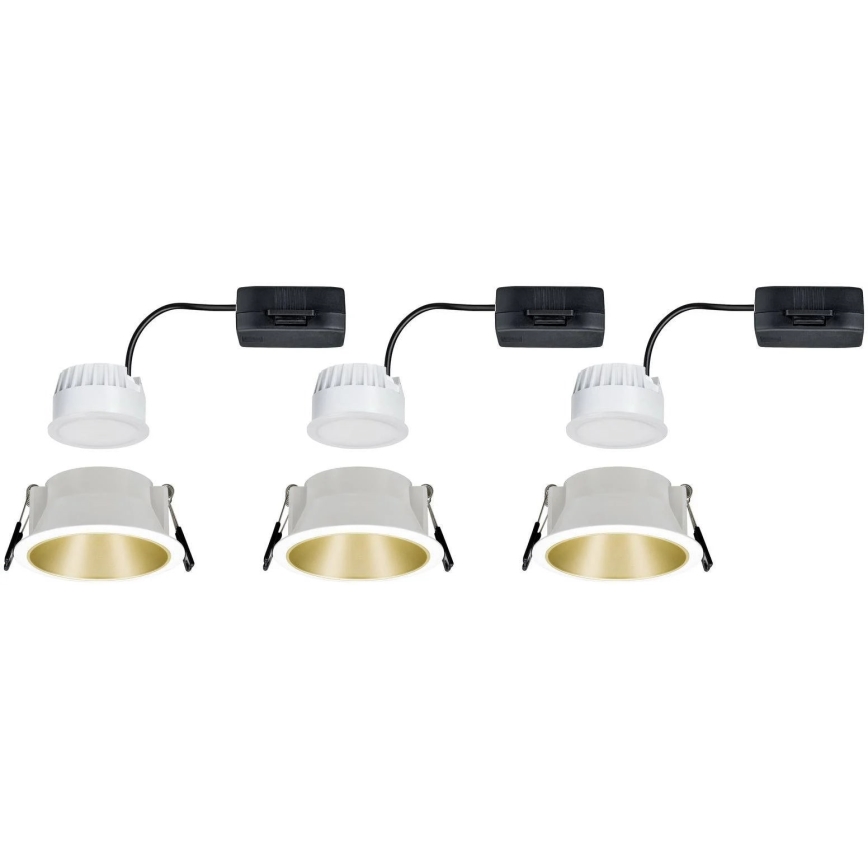 Paulmann 93406 - SET 3xLED/6,5W IP44 Luminaire de salle de bain encastrable à intensité variable COLE 230V