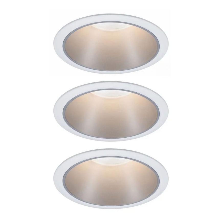 Paulmann 93410 - SET 3xLED/6,5W IP44 Faretto incasso bagno dimmerabile COLE 230V