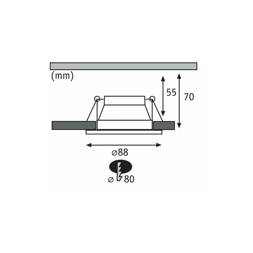 Paulmann 93410 - SET 3xLED/6,5W IP44 Luminaire de salle de bain encastrable à intensité variable COLE 230V
