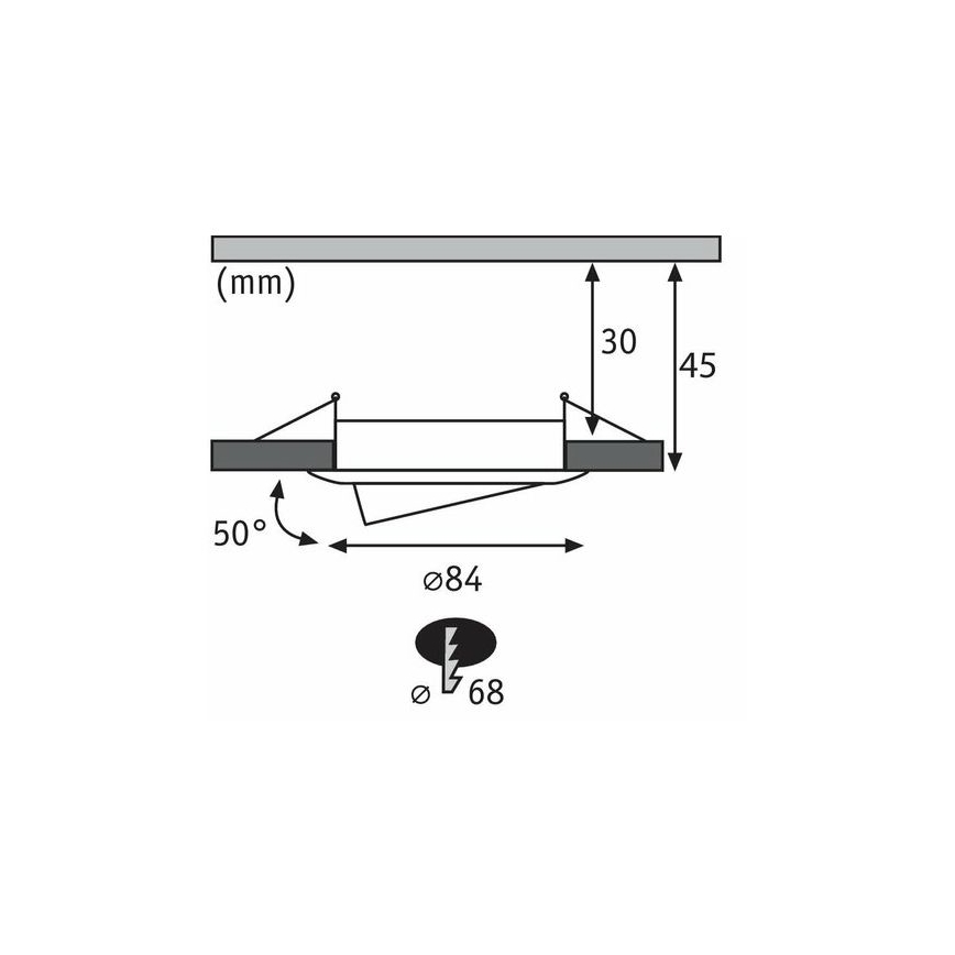 Paulmann 93449 - LOT 3xLED/6,5W IP23 Spot encastrable salle de bain NOVA 230V