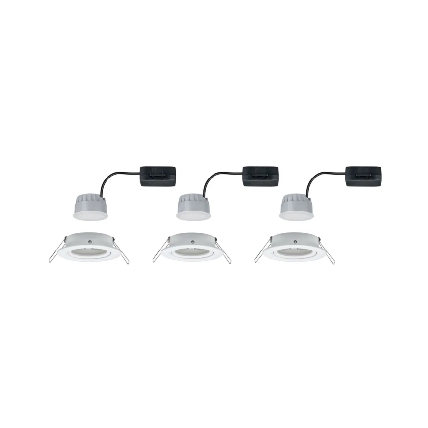 Paulmann 93485 - SET 3xLED/6W IP23 Lampada da incasso dimmerabile per bagno NOVA 230V
