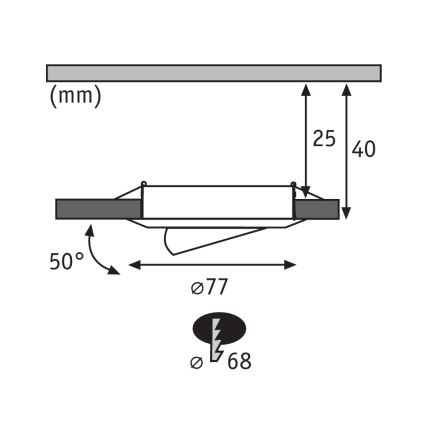 Paulmann 93579 - KIT 3xLampada LED da incasso 3xLED/3,8W/230/12V