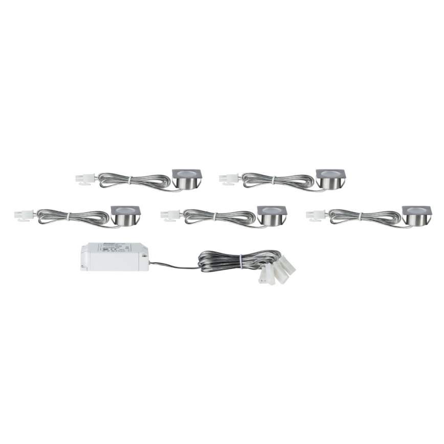 Paulmann 93587 - SET 5x LED Einbauleuchte 5xLED/0,4W/12V/230V 2700K