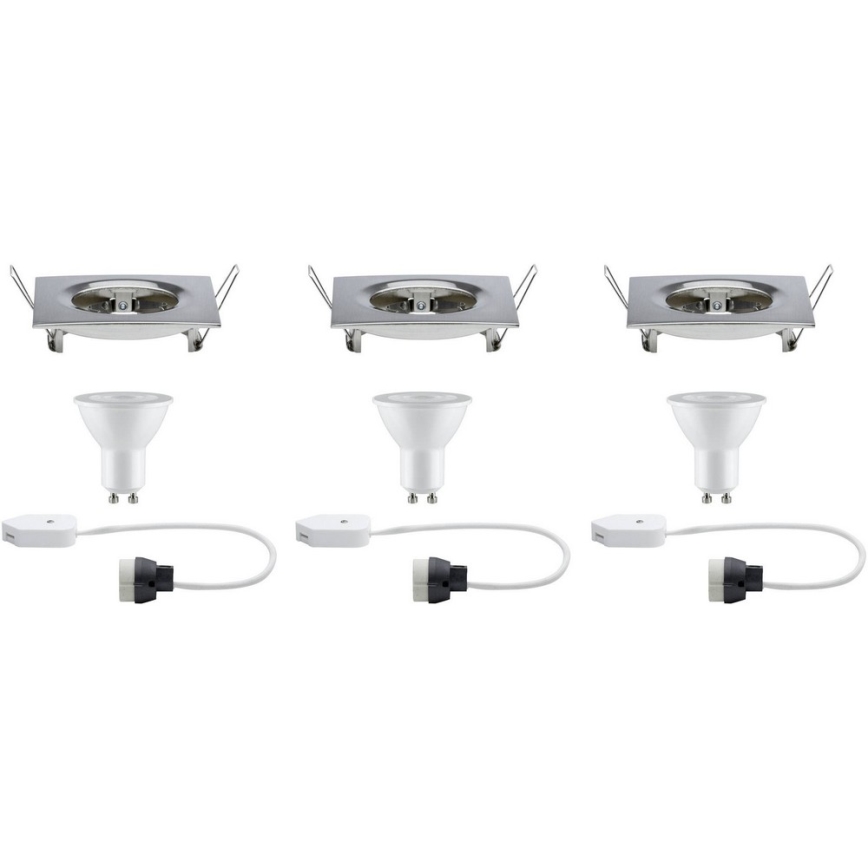 Paulmann 93615 - SET 3x LED/7W IP44 Lampada dimmerabile da incasso per bagno