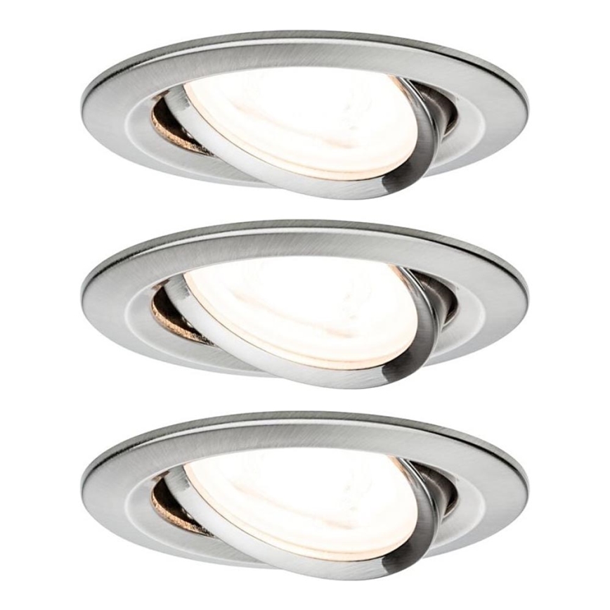 Paulmann 93652 - SET 3x LED GU10/6,1W IP23 Lampada da incasso per bagno 230V
