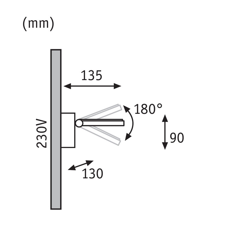 Paulmann 93781 - LED/7,2W IP44 Applique da bago SPECIAL LINE 230V