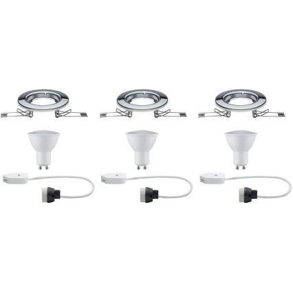 Paulmann 93853 - PACK 3xLED-GU10/4,5W Spot encastrable STARR 230V