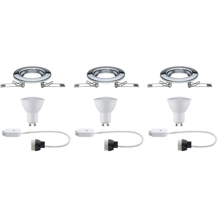 Paulmann 93853 - PACK 3xLED-GU10/4,5W Spot encastrable STARR 230V