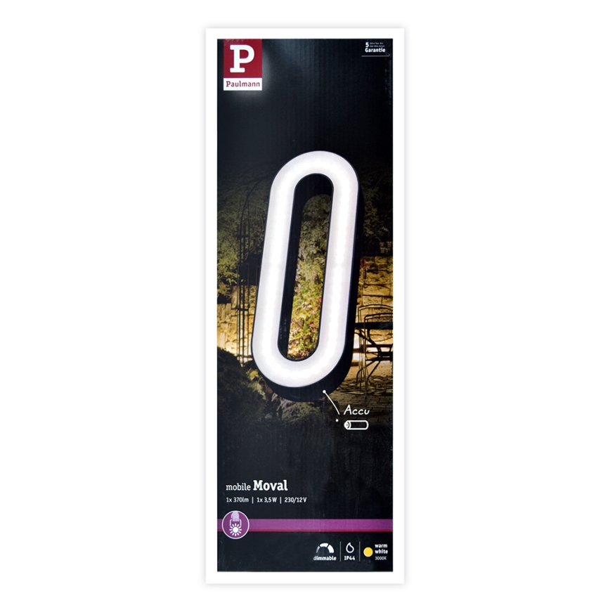Paulmann 93933 - LED/6W IP44 Lampada portatile dimmerabile da esterno MOVAL 230V