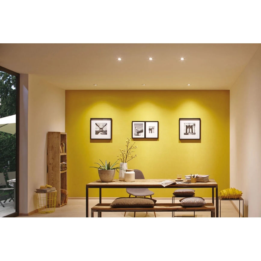 Paulmann 93942 - LOT 3x Spot encastrable salle de bain à intensité variable LED/6,8W IP23 COIN 230V