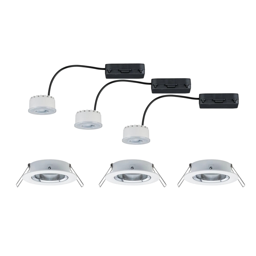 Paulmann 93942 - SET 3xLED/6,8W IP23 Lampada da incasso dimmerabile per bagni COIN 230V