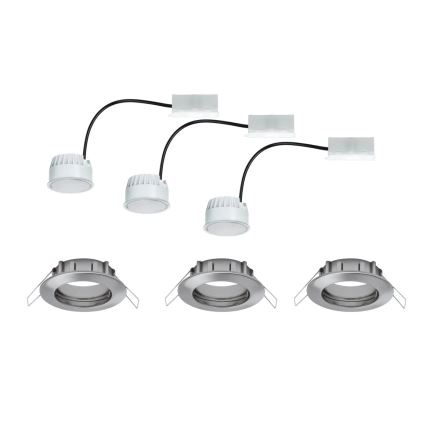 Paulmann 93976 - SET 3xLED/6,8W IP44 Lampada da incasso per bagno COIN 230V