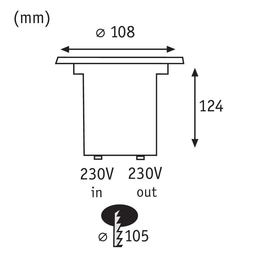 Paulmann 93992 -Spot encastrable d'extérieur SPECIAL 230V LED GU10/3,5W IP67