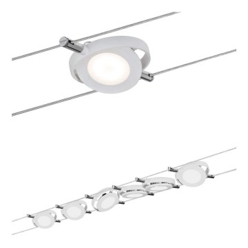 Paulmann 94106 - SET 6xLED/4W Faretto per sistema di corde ROUNDMAC 230V bianco