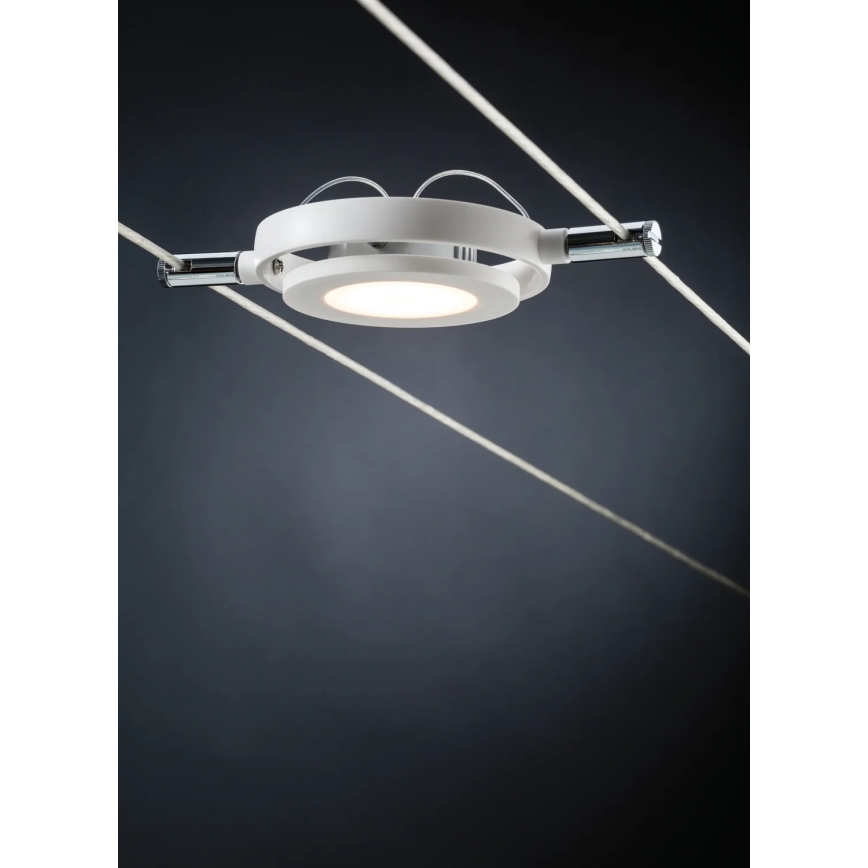 Paulmann 94106 - SET 6xLED/4W Strahler für ein Seilsystem ROUNDMAC 230V weiß