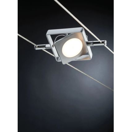Paulmann 94107 - Lot de 4xLED/4,3W Spot pour système sur câble MAC 230V chrome mat