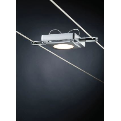 Paulmann 94107 - Lot de 4xLED/4,3W Spot pour système sur câble MAC 230V chrome mat