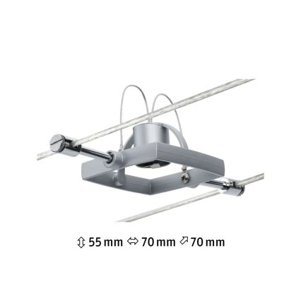 Paulmann 94132 - 1xGU5,3/10W Faretto per sistema a binario MAC 12V cromo opaco