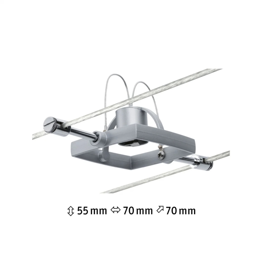 Paulmann 94132 - 1xGU5,3/10W Faretto per sistema a binario MAC 12V cromo opaco