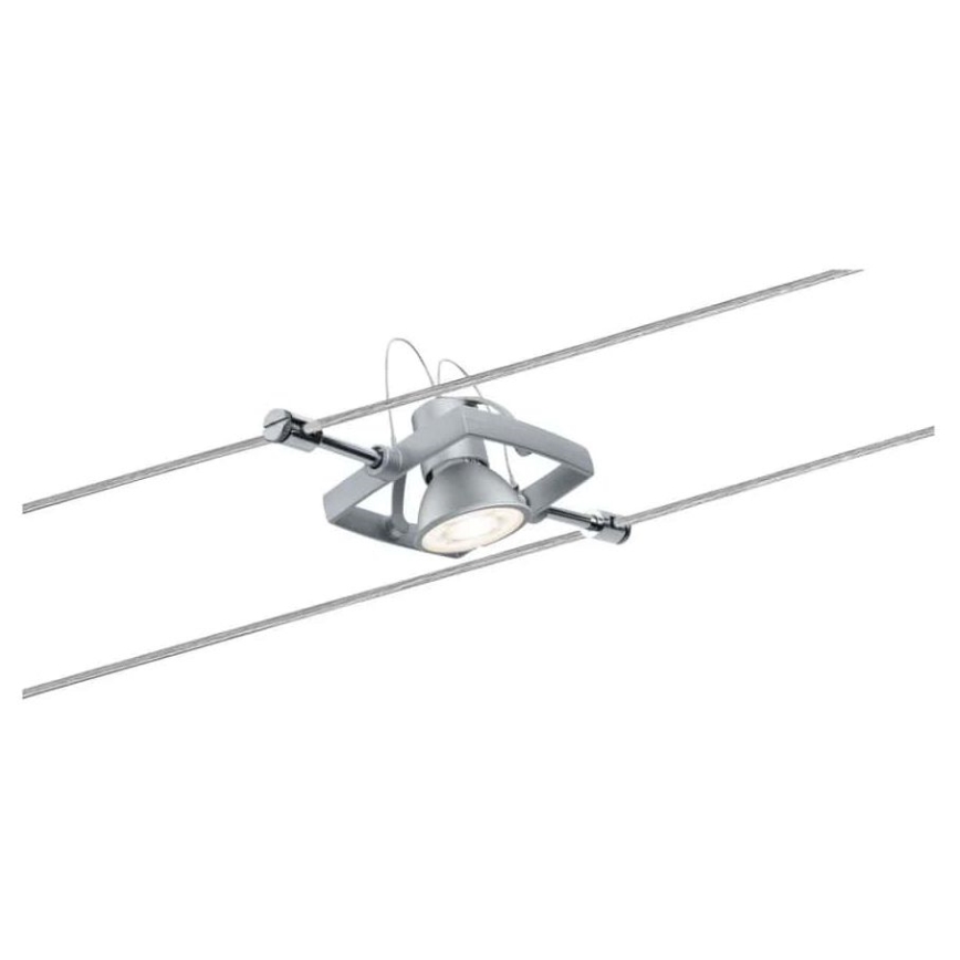 Paulmann 94133 - SET 5xGU5,3/10W Faretto per sistema di corde MAC 230V cromo opaco