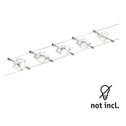 Paulmann 94149 - LOT 5xGU5,3/10W Spot pour système de câble TECH 230V blanc